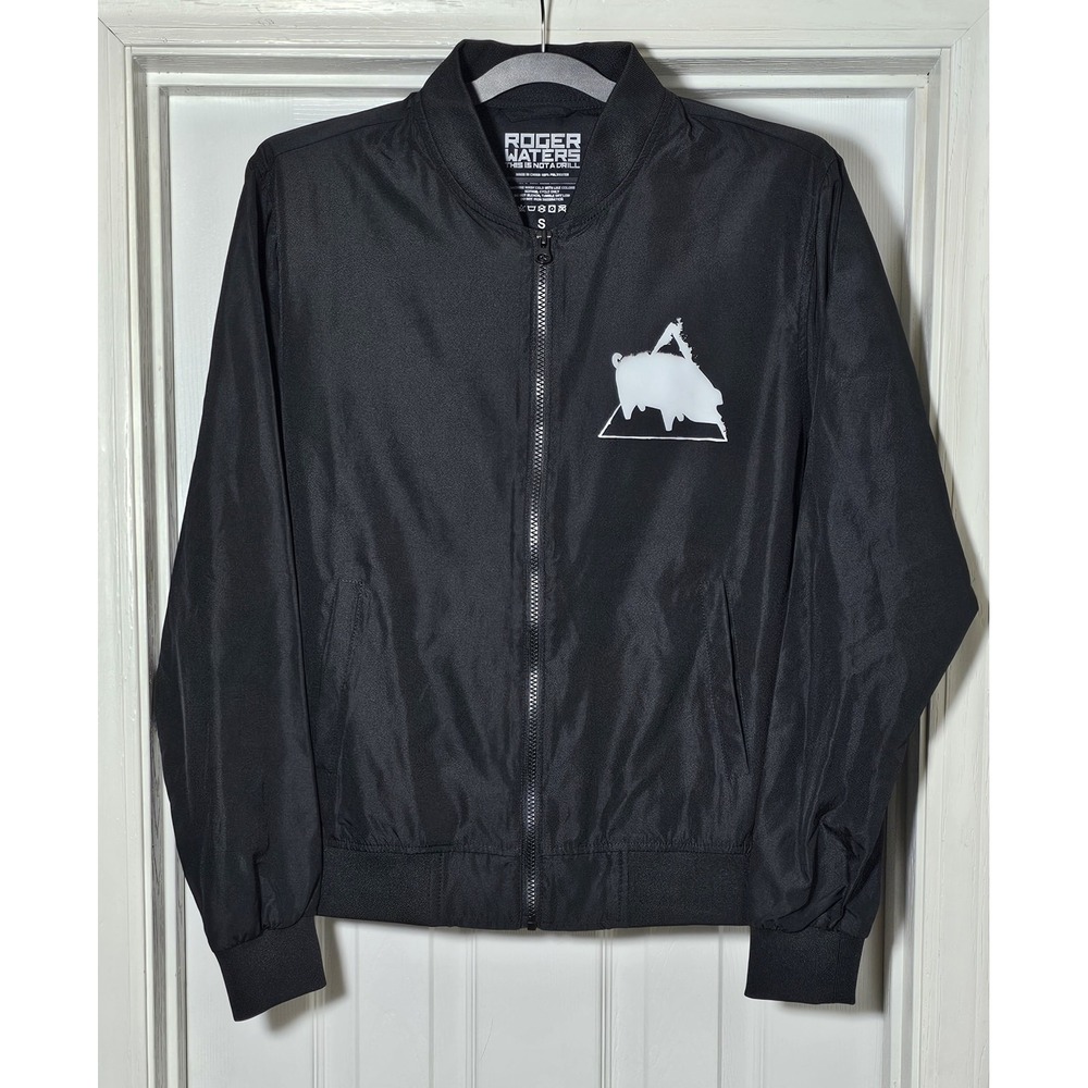 Roger Waters This is not a Drill Bomber Jacket Size Small Double Sided Black